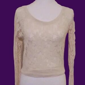 -- Light beige long sleeve top